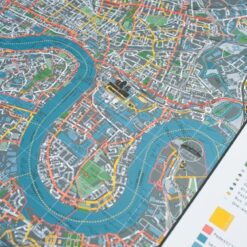 London Street Map with Cycle Routes (Forest)