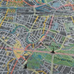 Berlin Street Map with Cycle Routes (Forest)