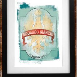 Retro Bianchi Head Badge Print