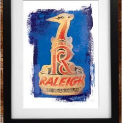 Retro Raleigh Head Badge Print
