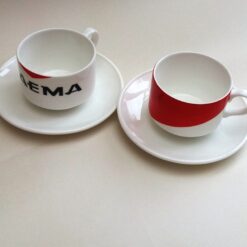 Faema Retro Teams Bone China Stacking Cups Set