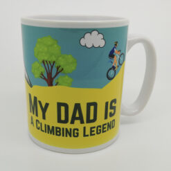 My Dad is a Climbing Legend Personalised Cycling Mug