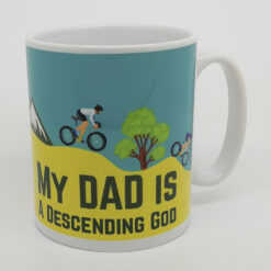 My Dad is a Descending God Personalised Cycling Mug