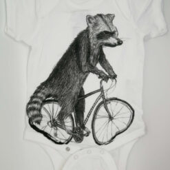 Raccoon on a Bike Cycling Bodysuit