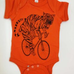 Tiger on a Bike Cycling Kids Bodysuit