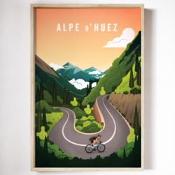 Alpe d’Huez Cycling Print