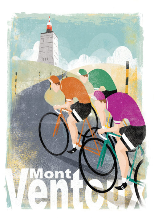 ventoux cyclist print