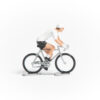 tdf white jersey mini cyclist figurine
