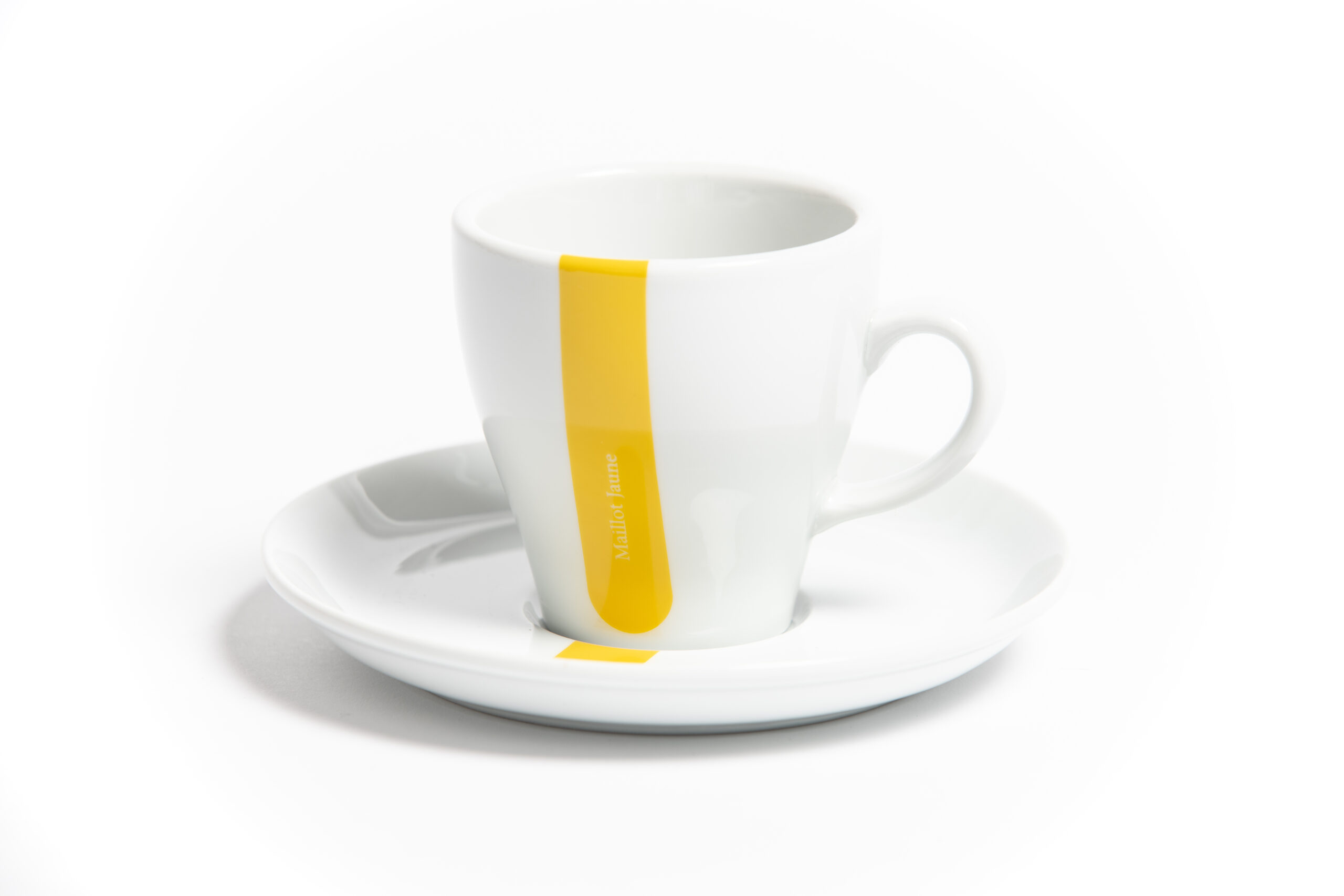 yellow jersey cappuccino cup