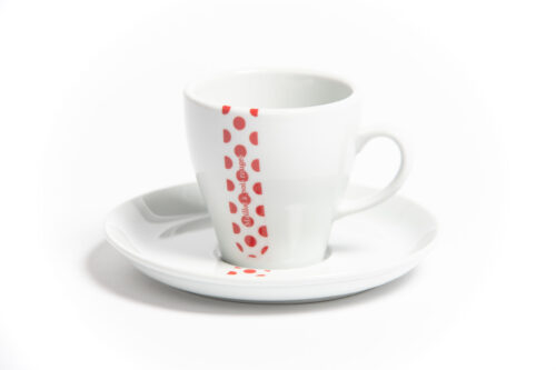 polka dot jersey cappuccino cup