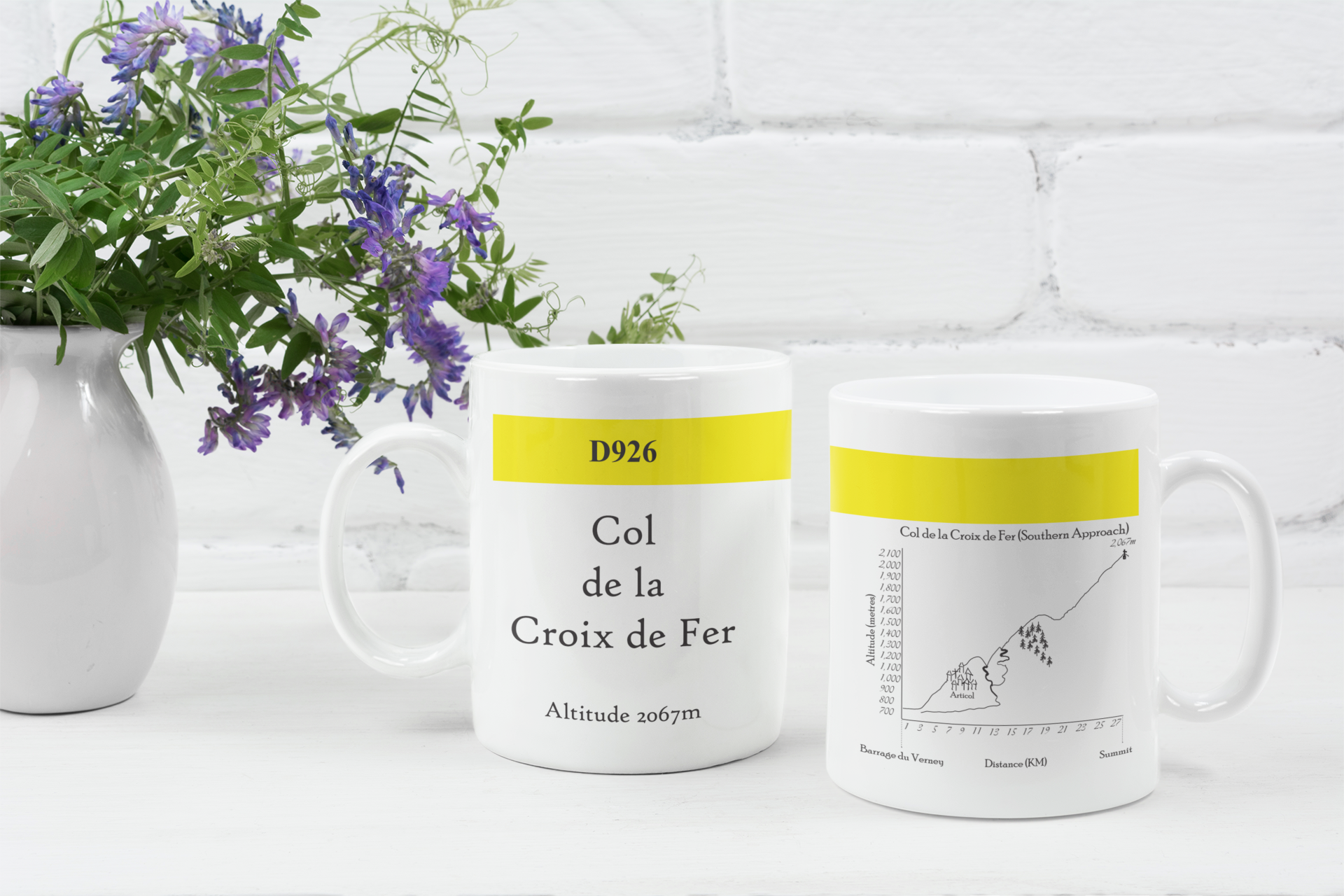 Col de la Croix de Fer famous climbs mug