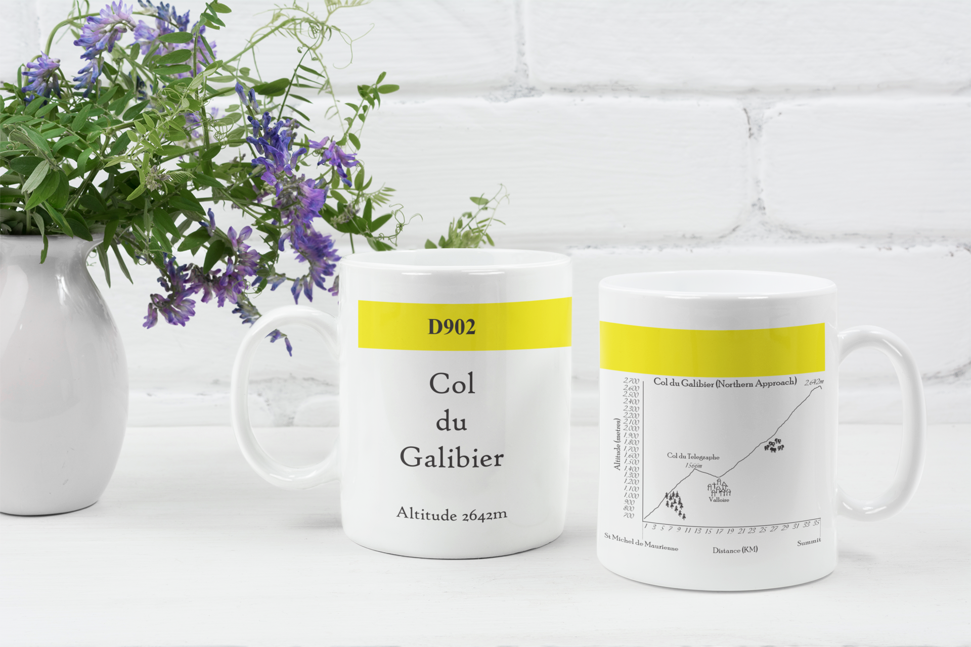 col du galibier famous climbs mug