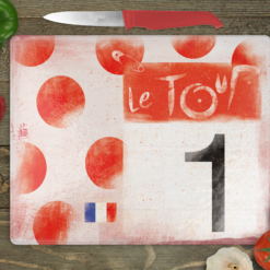 Polka Dot Jersey Cycling Inspired Chopping Board