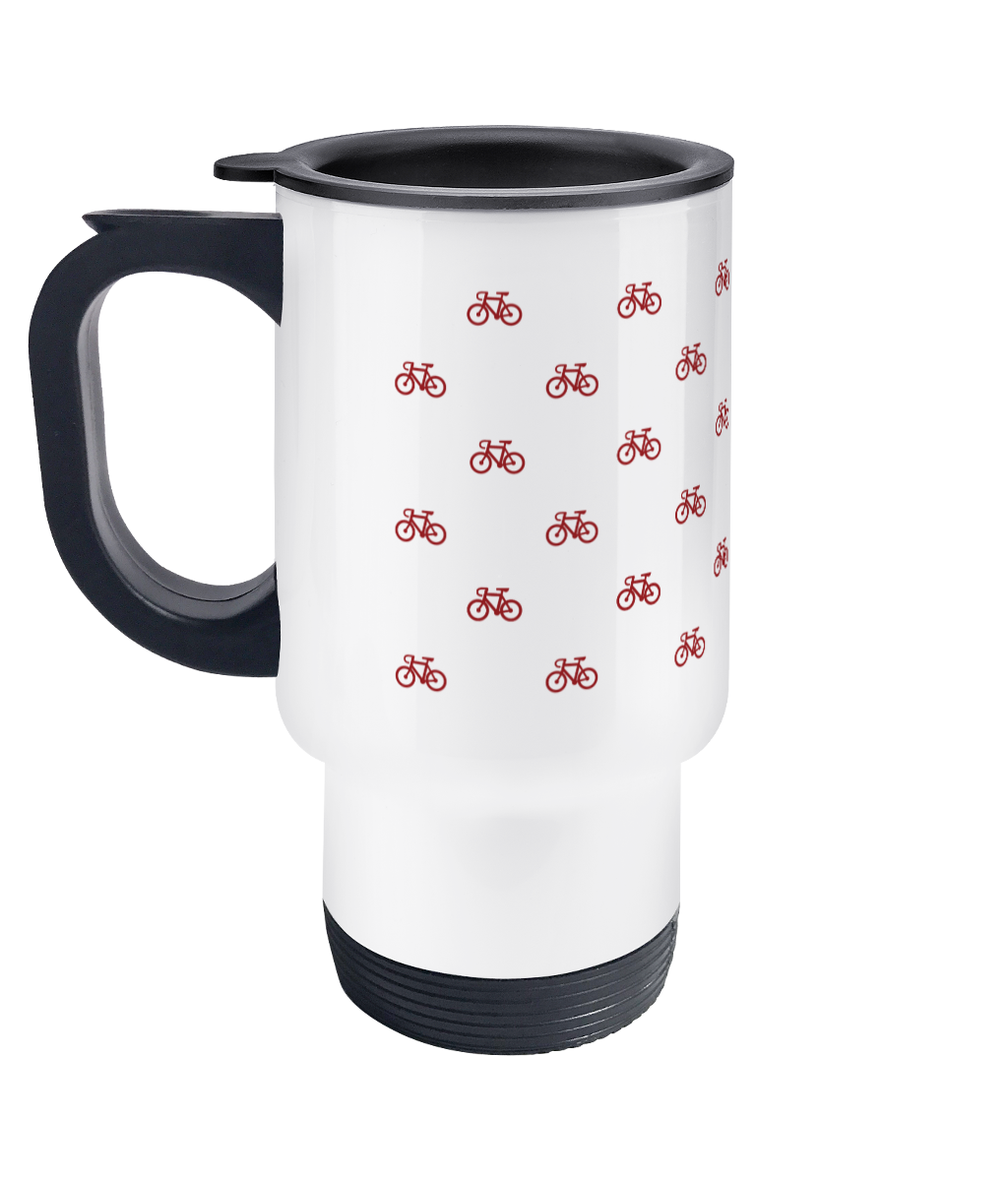 mini bikes red travel mug