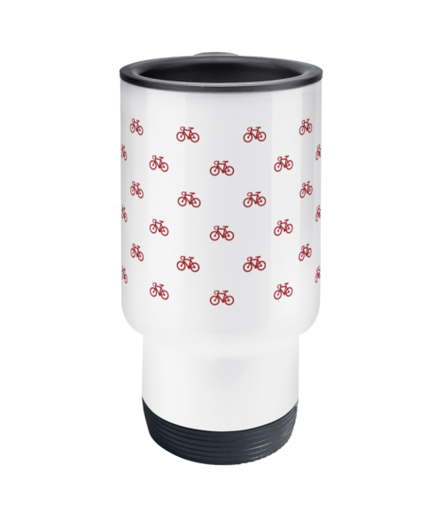 little red bikes thermos mug