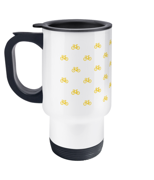 mini bikes yellow travel mug