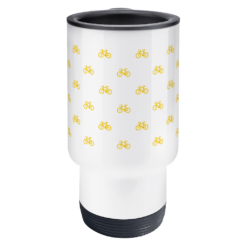 Mini Bikes Yellow Travel Mug