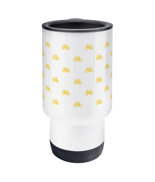 mini yellow bikes travel mug