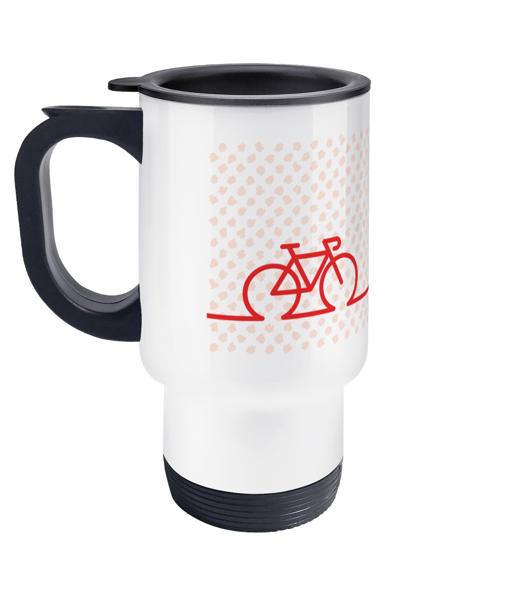 red bike thermal mug