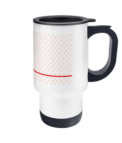 red bike cycling travel mug