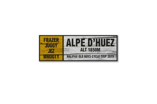 alpe d huez personalised wall sign