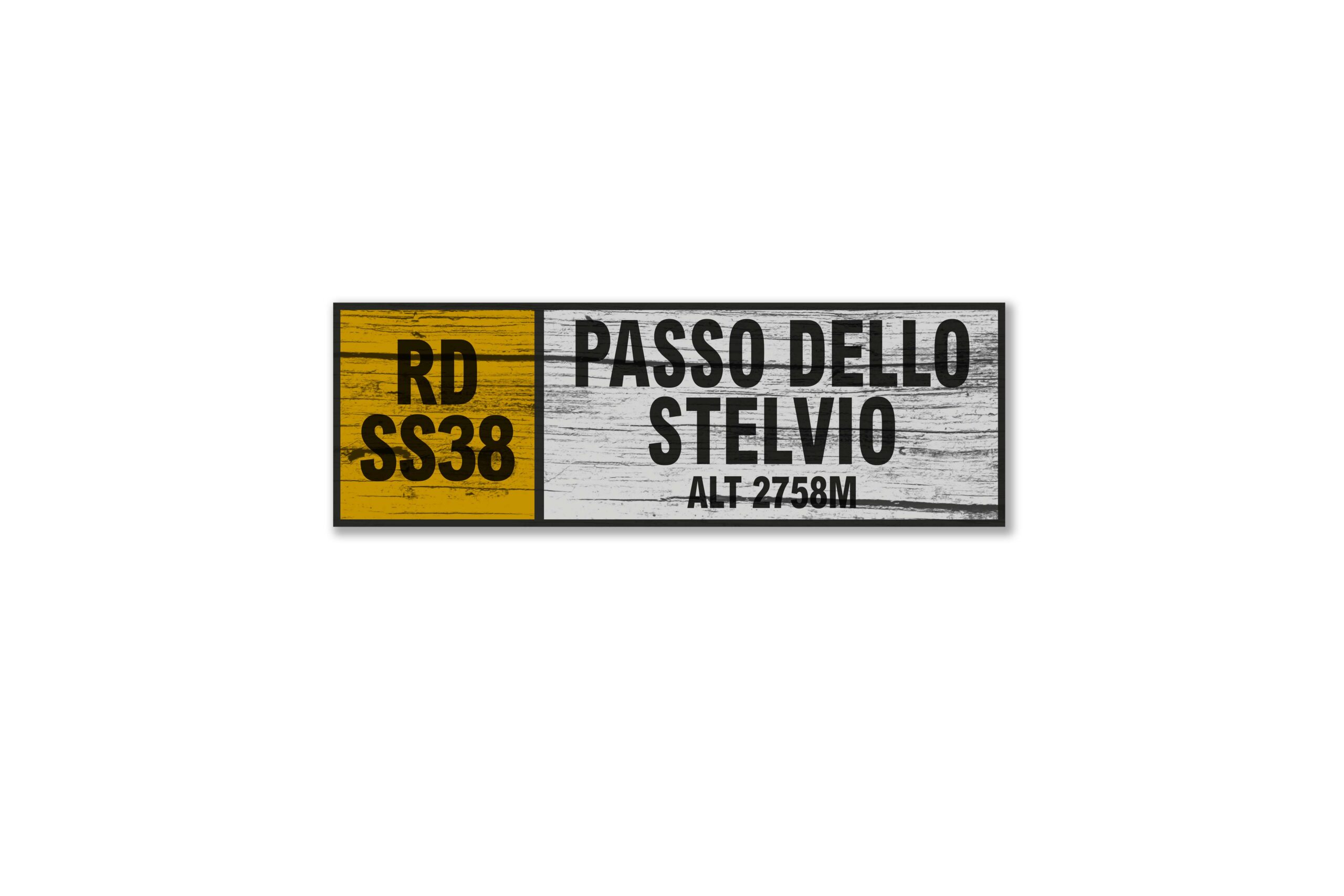 passo dello stelvio wall sign