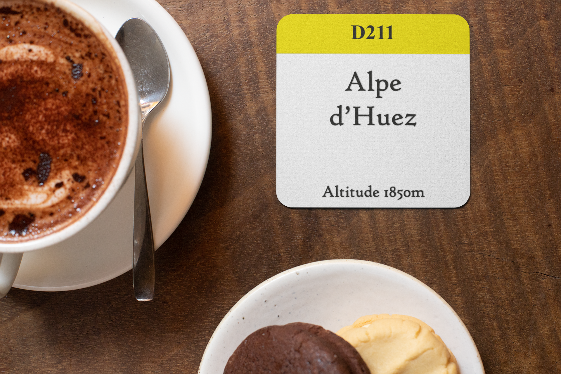 Alpe d'Huez Yellow Band Coaster