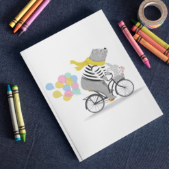 Bear And Rabbit Bicycle Notebook