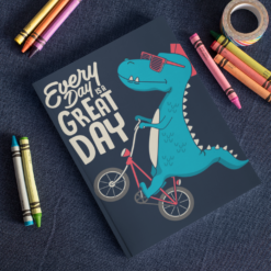 Dinosaur On A Bike Notebook