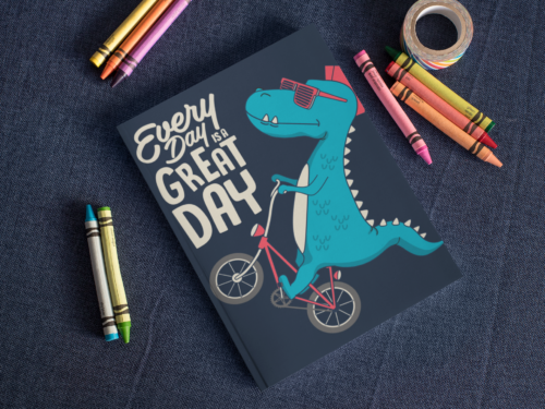 Dinosaur On A Bike notebook