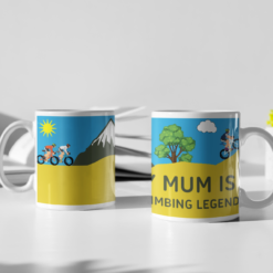 My Mum is a Climbing Legend Personalised Cycling Mug