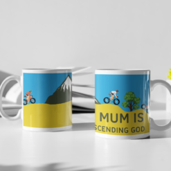 My Mum is a Descending God Personalised Cycling Mug