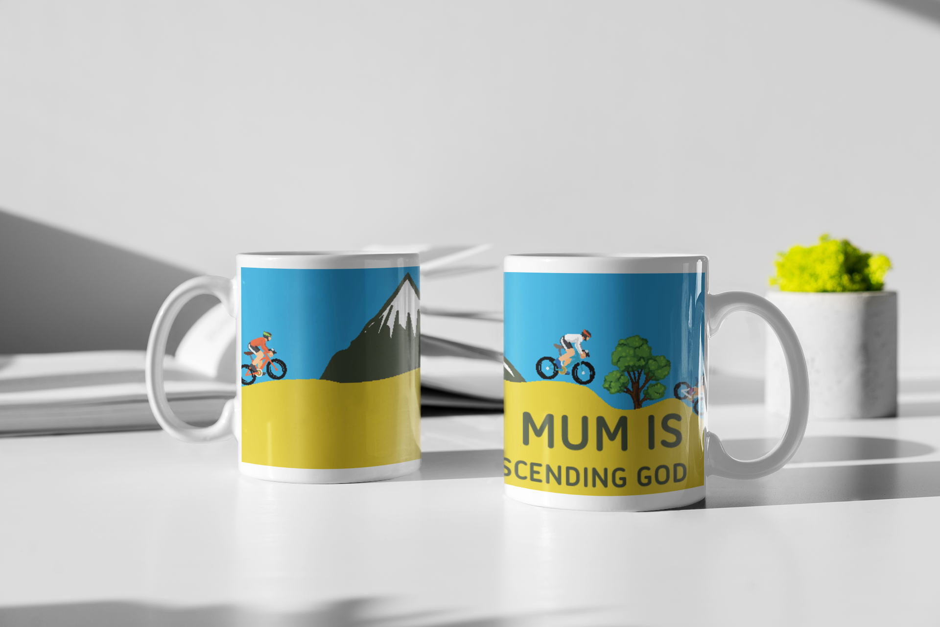 mum cycling mug